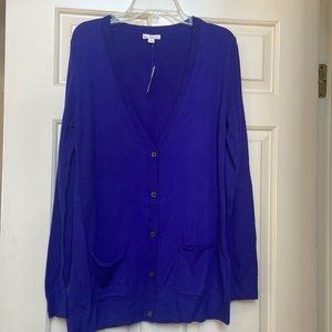 Gap ‼️NWT‼️button down sweater V neck purple size medium